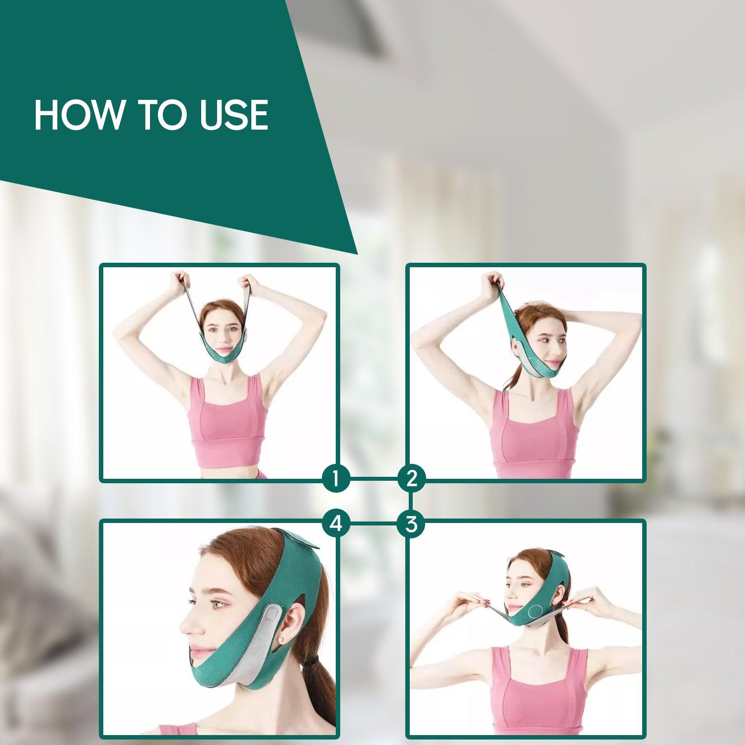 Double Chin Strap - V-Line Face Slimming Mask Chin Lift Up Cheek Belt Face Slim Strap Band Personal Care - Tophatter Daily Deals