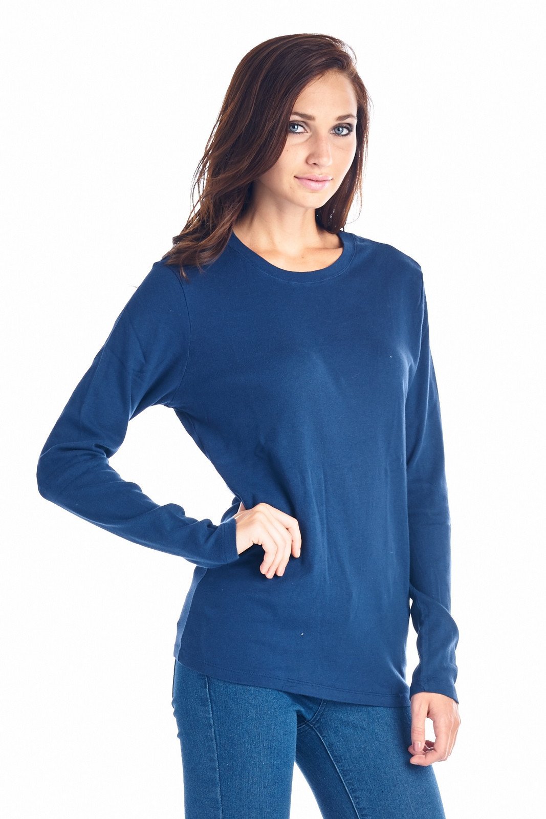 Women's Long Sleeve Crew Neck Top Tops - Tophatter Daily Deals