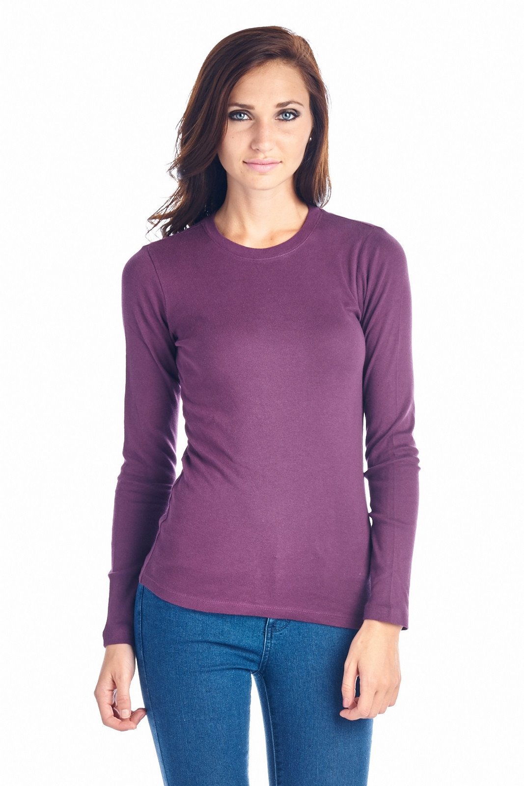 Women's Long Sleeve Crew Neck Top Tops - Tophatter Daily Deals
