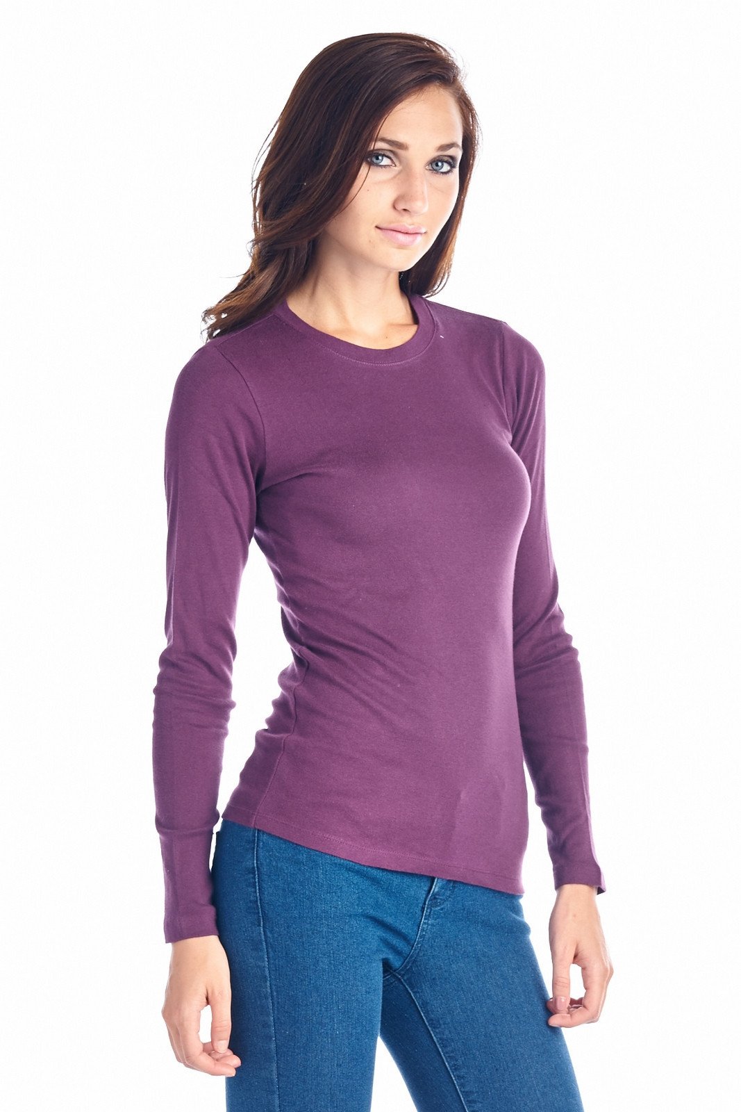 Women's Long Sleeve Crew Neck Top Tops - Tophatter Daily Deals