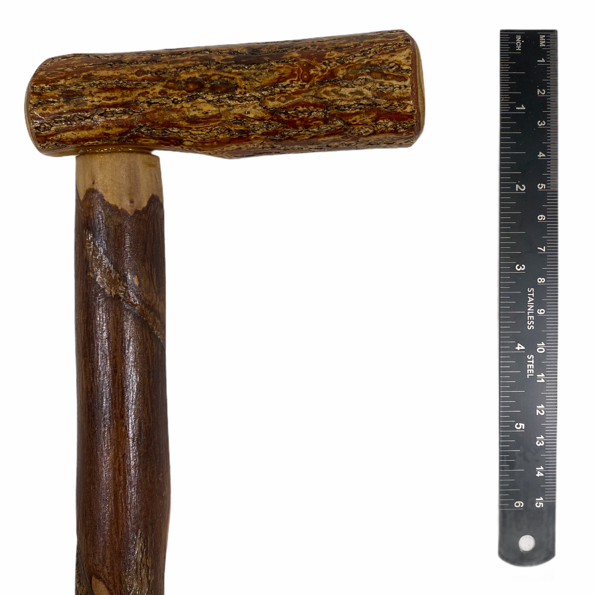 Natural Spiral Vine Twisted Wood Walking Cane - 34.5" Vine Twist Canes - Tophatter Daily Deals