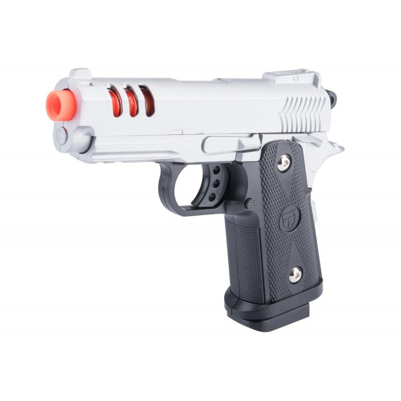 2011 Compact Heavyweight Series Airsoft Spring Pistol Silver - Tophatter's Guns'N'Weapons Store - FREE SHIPPING Collectible Weapons - Tophatter Daily Deals