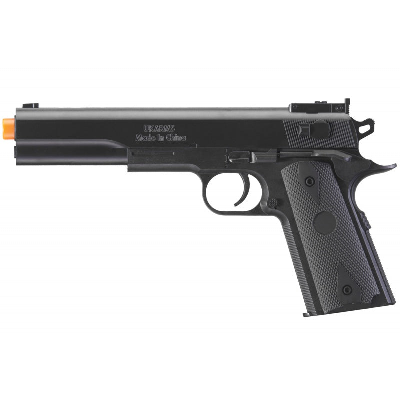 M1911 Spring Powered Airsoft Pistol with Metal Flitch and Tube - TOPHATTER'S ARMORY DEALS Collectible Weapons - Tophatter Daily Deals