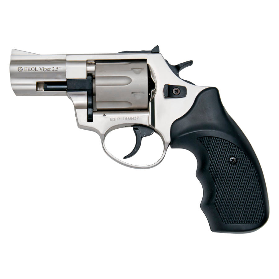 Viper 2.5 Inch Barrel 9MM Blank Firing Revolver Satin Finish - Tophatter Daily Deals