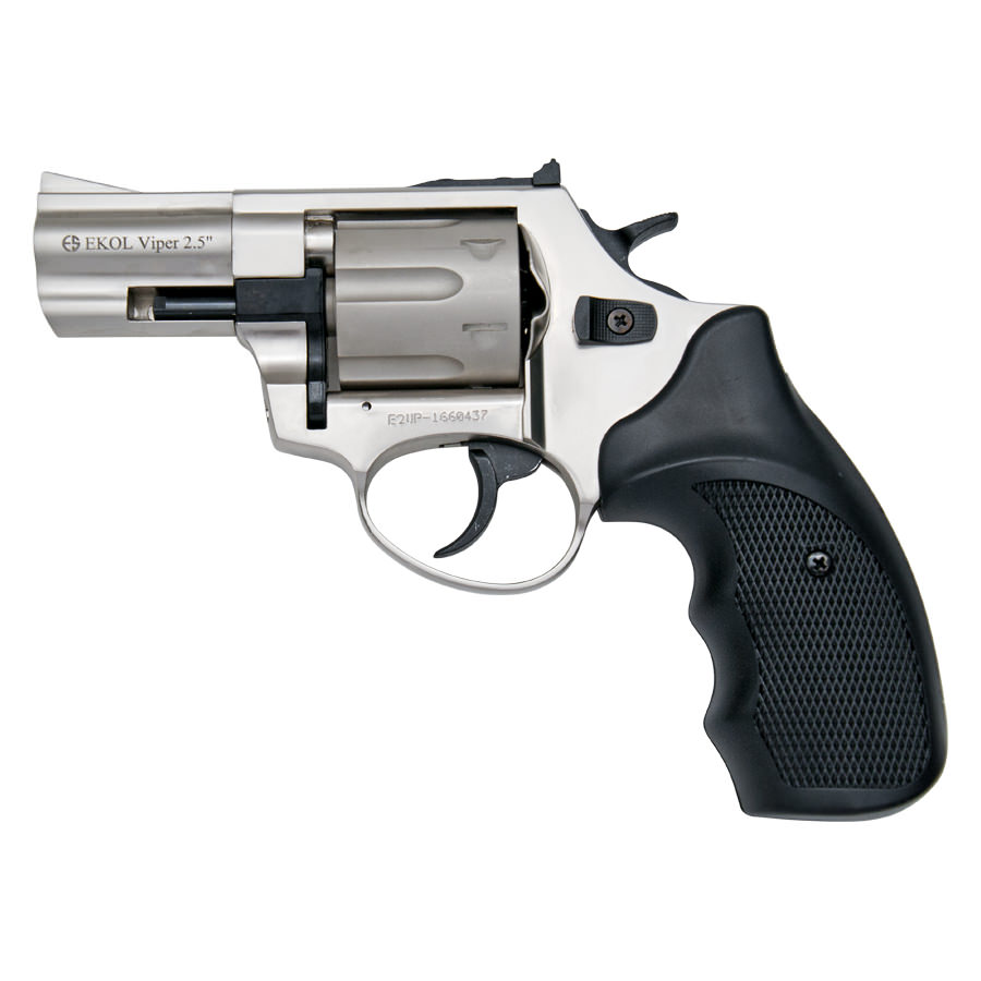 Viper 2.5 Inch Barrel 9MM Blank Firing Revolver Satin Finish - Tophatter's Inc. Weapons Store Online Collectible Weapons - Tophatter Daily Deals