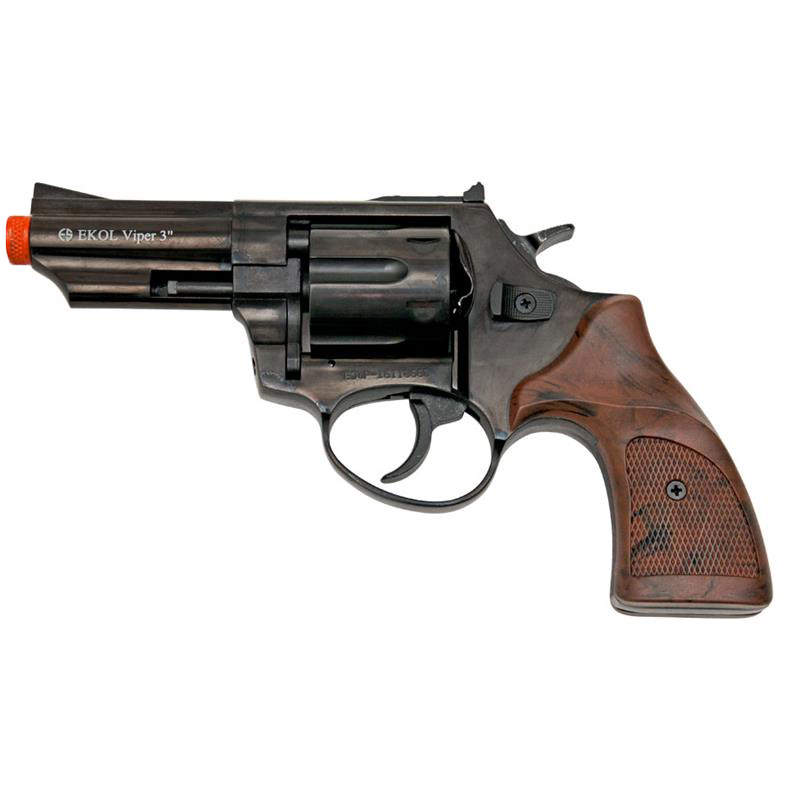Viper Black Finish 9mm Front Firing Blank Revolver 3 Inch Barrel - Tophatter's Guns'N'Weapons Store Collectible Weapons - Tophatter Daily Deals