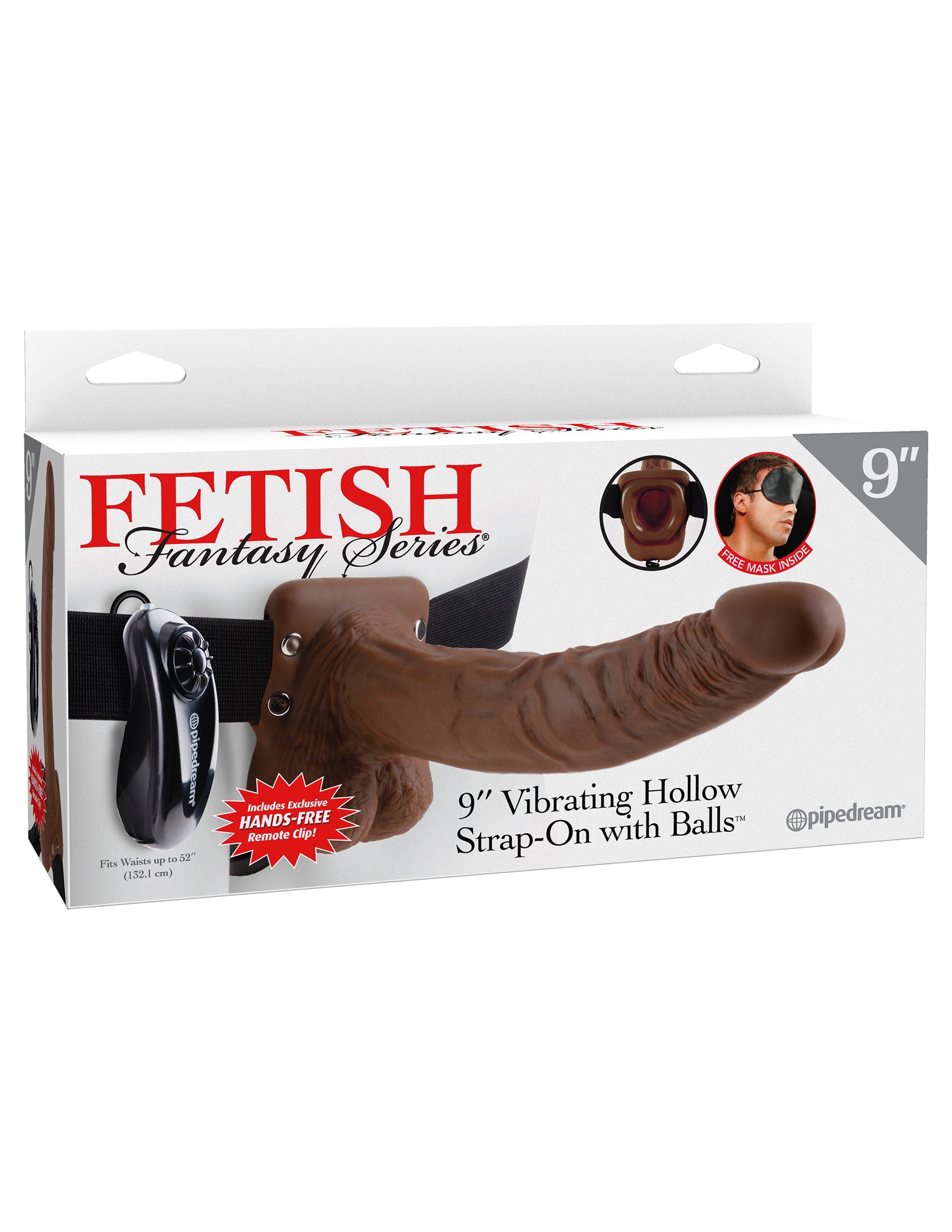 Fetish Fantasy 9 Inch Vibrating Hollow Strap-On with Balls Flesh > Dildos > Hollow Strap Ons - Tophatter Daily Deals