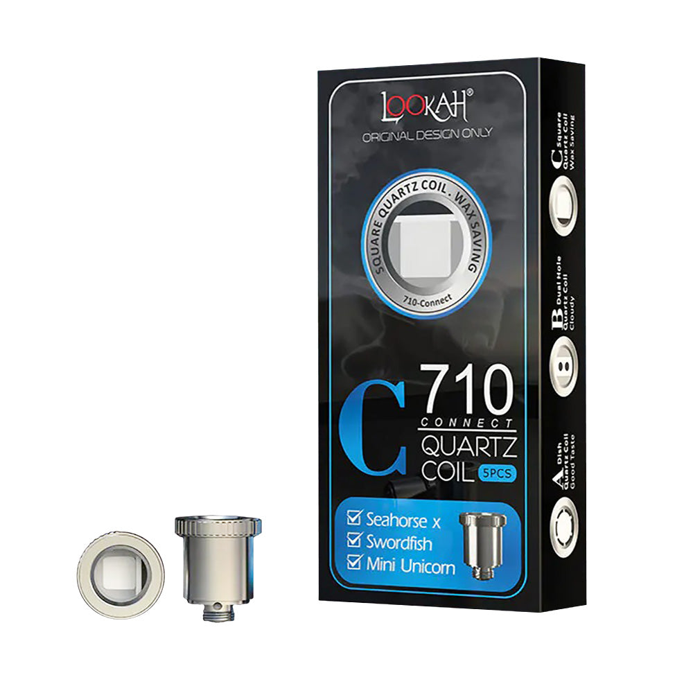 Lookah Seahorse 710 Connect Quartz Coil | Square Atomizers & Coils - Tophatter Daily Deals