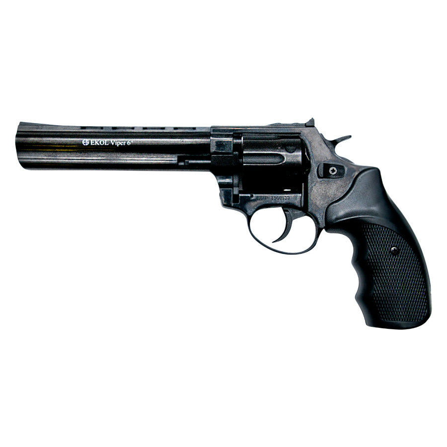 Viper 6 Inch Barrel 9MM Blank Firing Revolver Black Finish Collectible Weapons - Tophatter Daily Deals