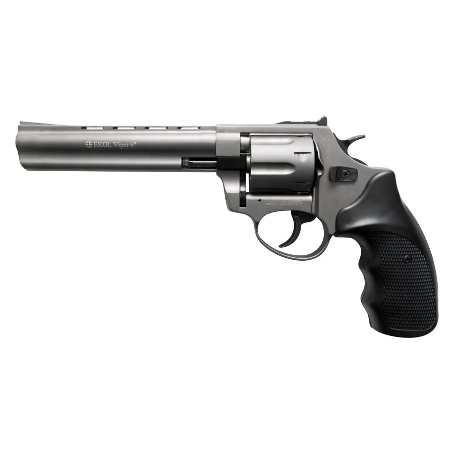 Viper 6 Inch Barrel 9MM Blank Firing Revolver Fume Finish Collectible Weapons - Tophatter Daily Deals