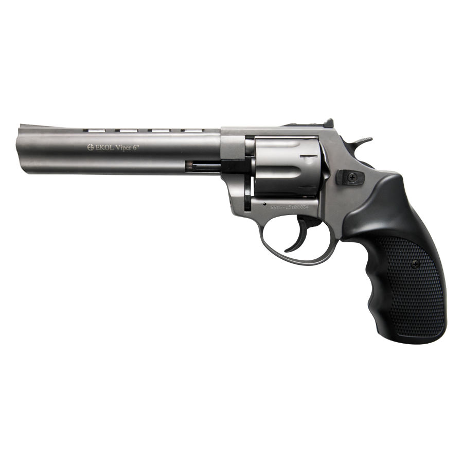 Viper 6 Inch Barrel 9MM Blank Firing Revolver Fume Finish - Tophatter's Army Products & Self Defense Collectible Weapons - Tophatter Daily Deals