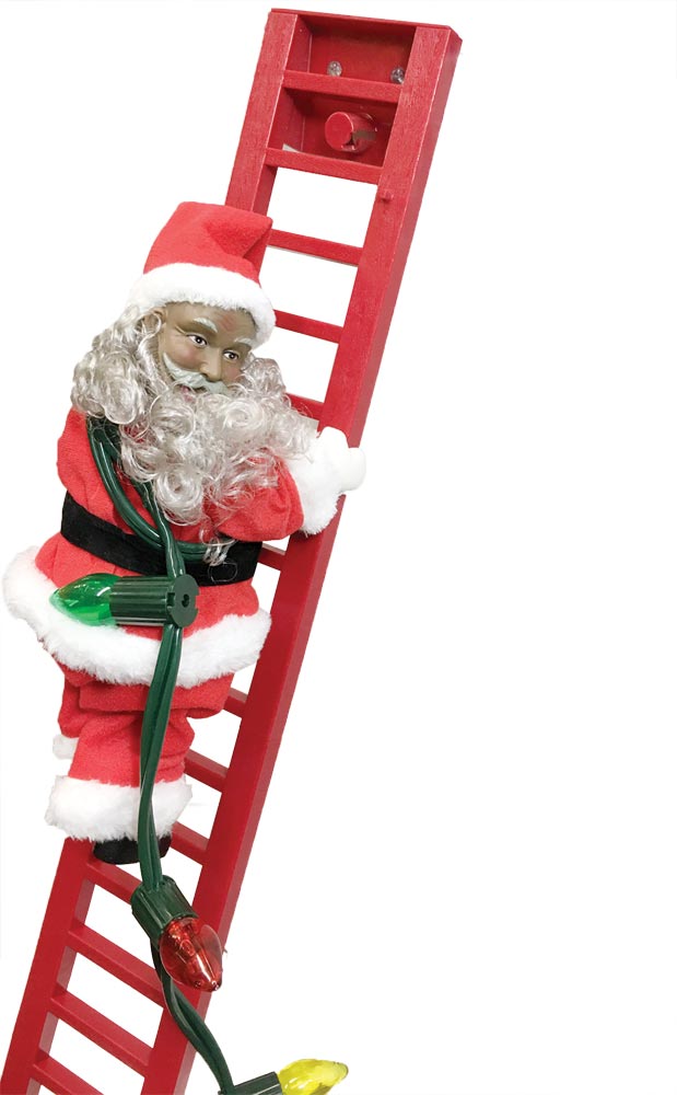 CLIMBING AFRICAN AMER SANTA Christmas Decorations & Props - Tophatter Daily Deals