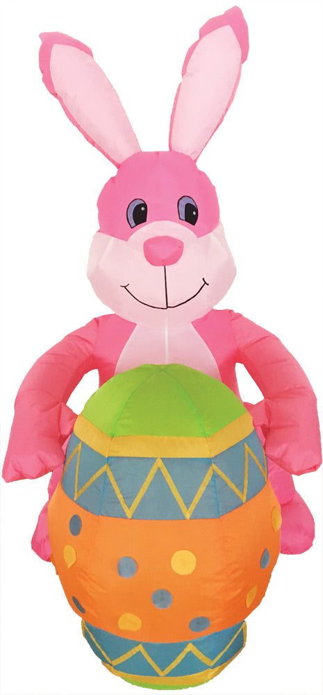 4' Inflatable Pink Bunny with Egg Halloween Inflatable Decorations - Tophatter Daily Deals