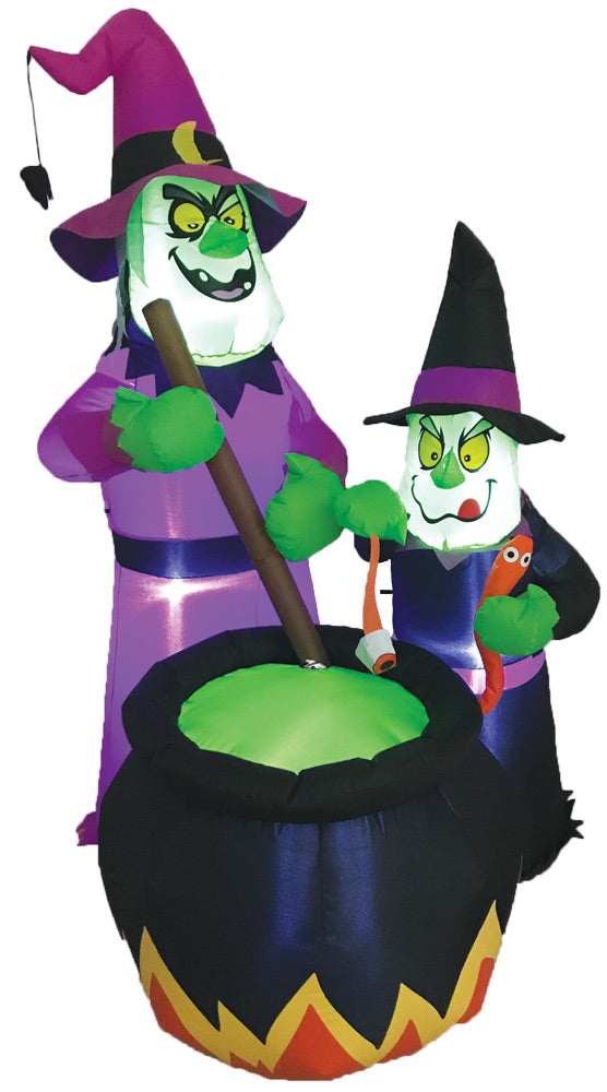 Witches Brew Inflatable with LED Halloween Inflatable Decorations - Tophatter Daily Deals