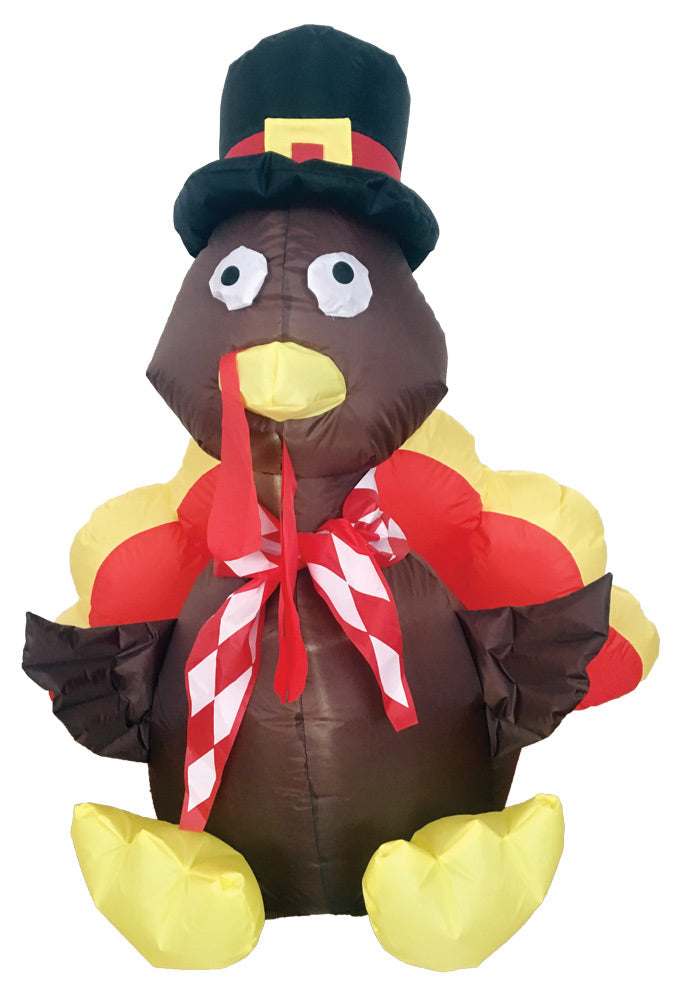 4' Inflatable Turkey LED Light Halloween Inflatable Decorations - Tophatter Daily Deals