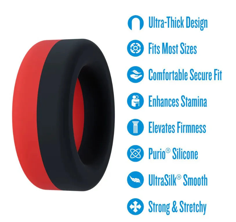 Performance Plus Takeoff (Red/Black) – Silicone Support Ring > Cock Ring > Single - Tophatter Daily Deals
