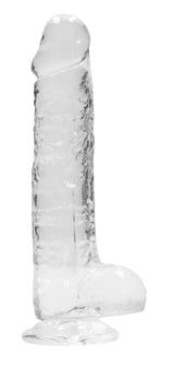 REALROCK Crystal Clear 8 Inch Realistic Dildo with Balls – Body-Safe Dildo > Dildos > Realistic Dildos - Tophatter Daily Deals