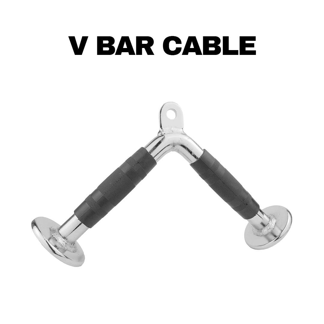 Tricep Pushdown V-bar - Tricep V Bar Pull Down Multi Gym Machine Cable Attachment Grip Handle Push V-bar with Rubber Grip Exercise & Fitness - Tophatter Daily Deals