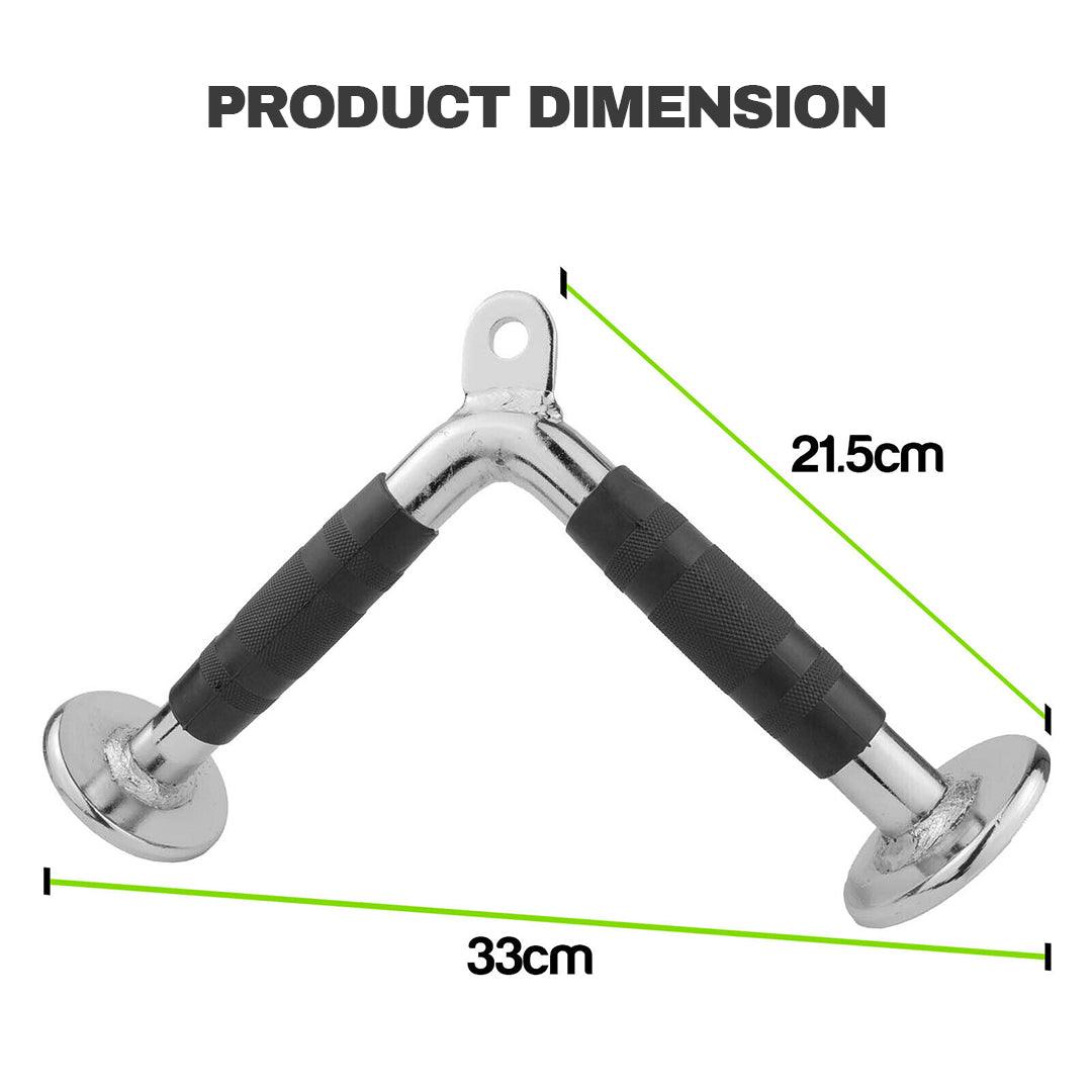 Tricep Pushdown V-bar - Tricep V Bar Pull Down Multi Gym Machine Cable Attachment Grip Handle Push Exercise & Fitness - Tophatter Daily Deals