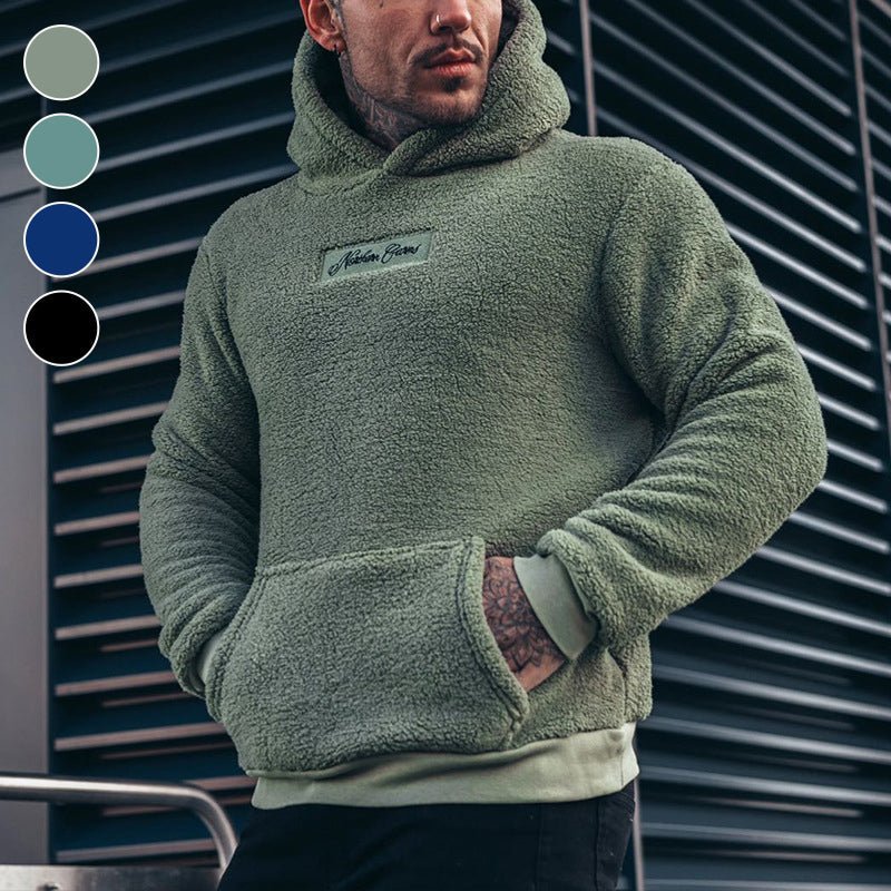Insulating Mens Hooded Pullover - Sherpa Fleece, Casual - Tophatter Daily Deals