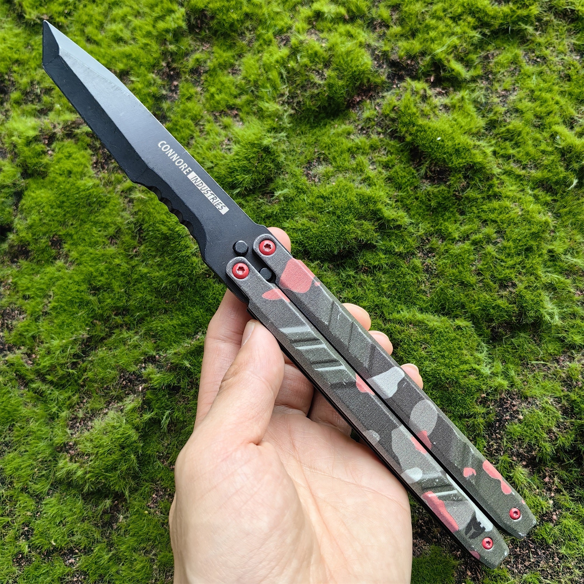 Val Game Knife Handicrafts Metal Game Skin Knife Gamer Gift Recon Red & Black - Tophatter Daily Deals
