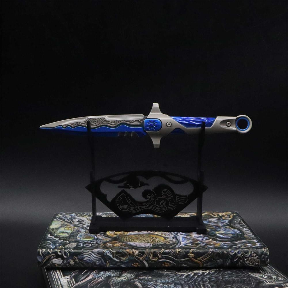 Metal VCT Knife Life Size Replica Luminous Version Blue & Stand A weapon fan art - Tophatter Daily Deals