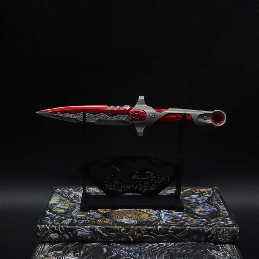 Metal VCT Knife Life Size Replica Luminous Version Red & Stand A weapon fan art - Tophatter Daily Deals