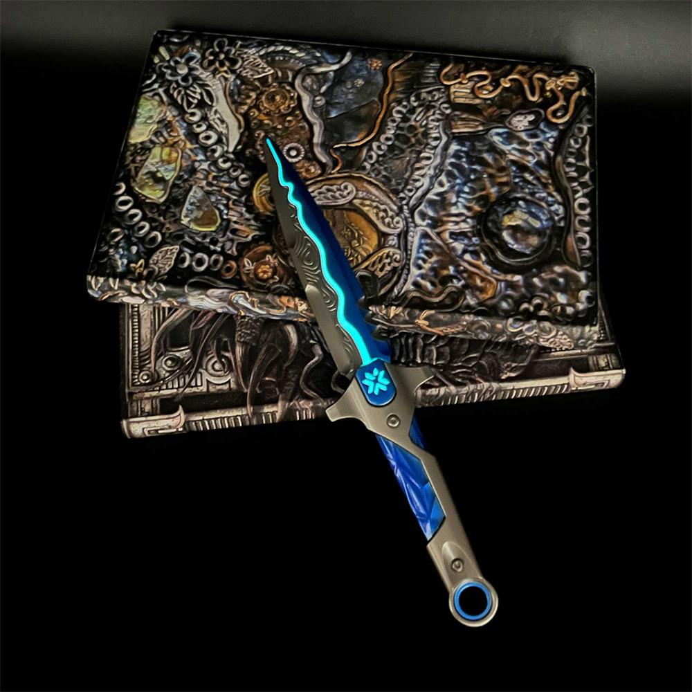 Metal VCT Knife Life Size Replica Luminous Version Blue VCT Knife weapon fan art - Tophatter Daily Deals