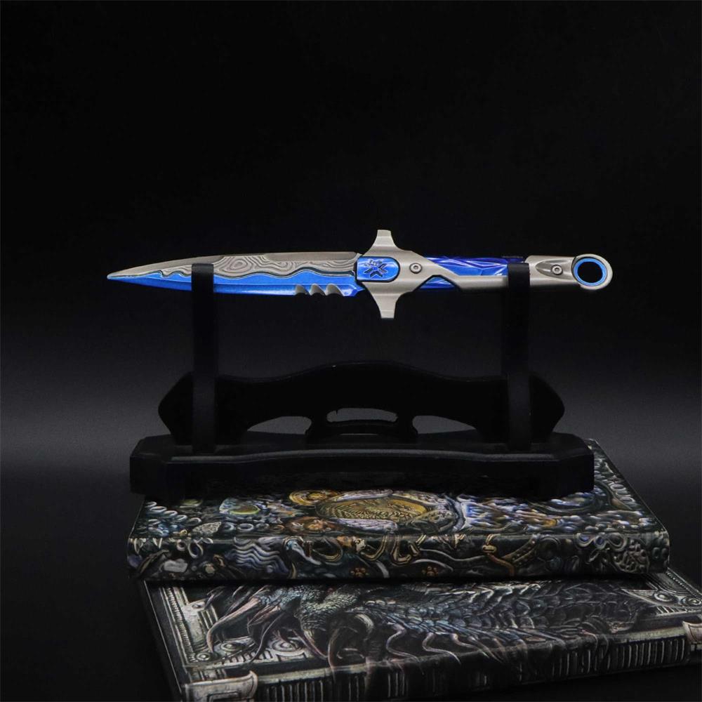 Metal VCT Knife Life Size Replica Luminous Version Blue & Stand B weapon fan art - Tophatter Daily Deals