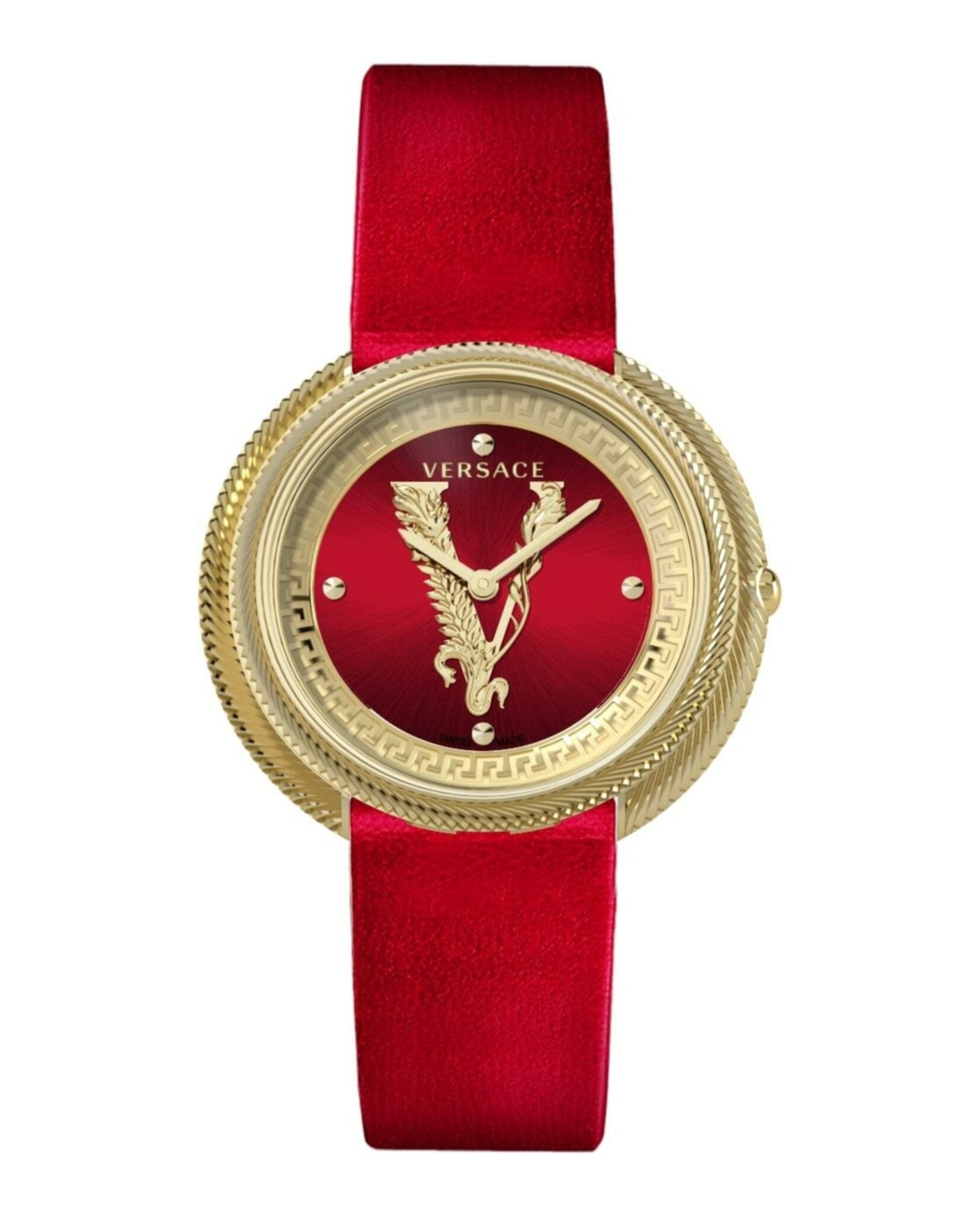 Versace Thea Leather Watch Gold Watches - Tophatter Daily Deals