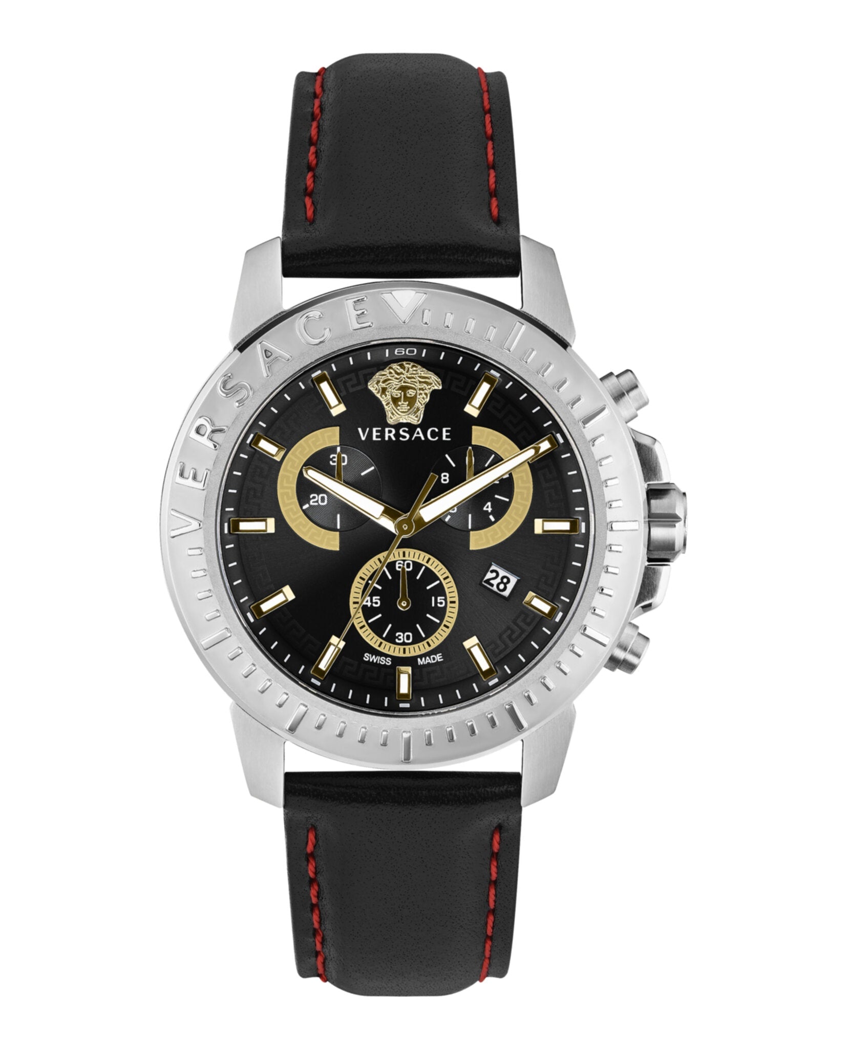Versace New Chrono Strap Watch Stainless Steel Watches - Tophatter Daily Deals