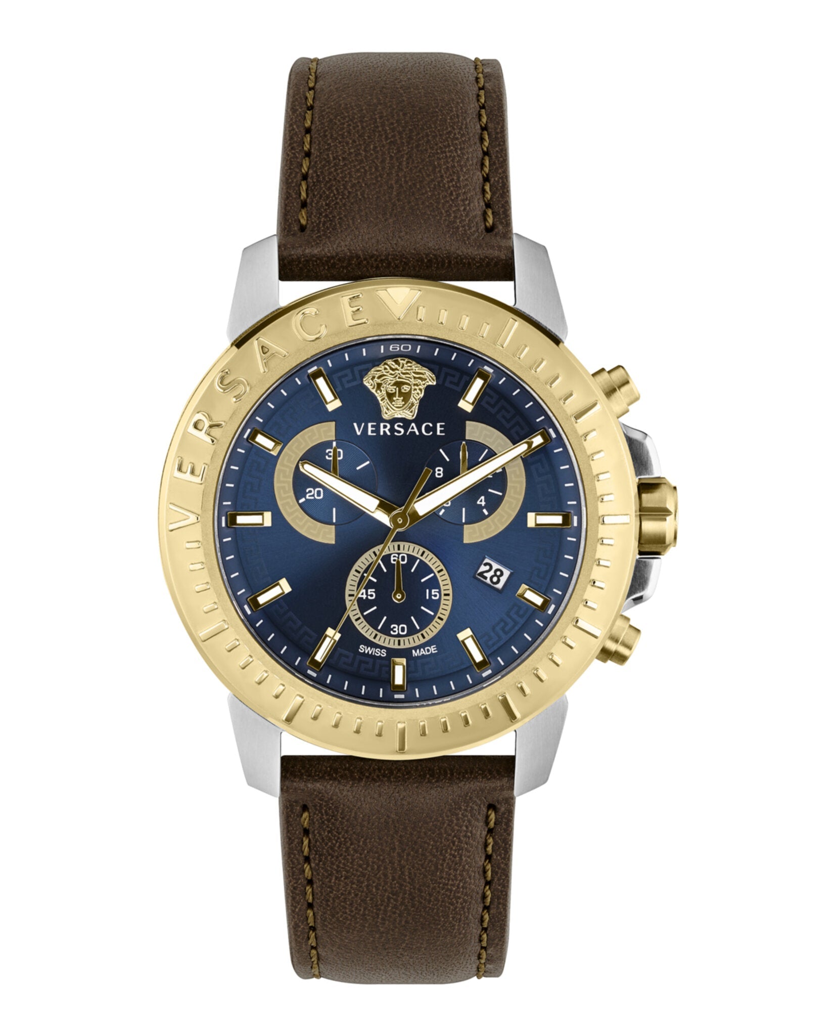 Versace New Chrono Strap Watch Stainless Steel Watches - Tophatter Daily Deals
