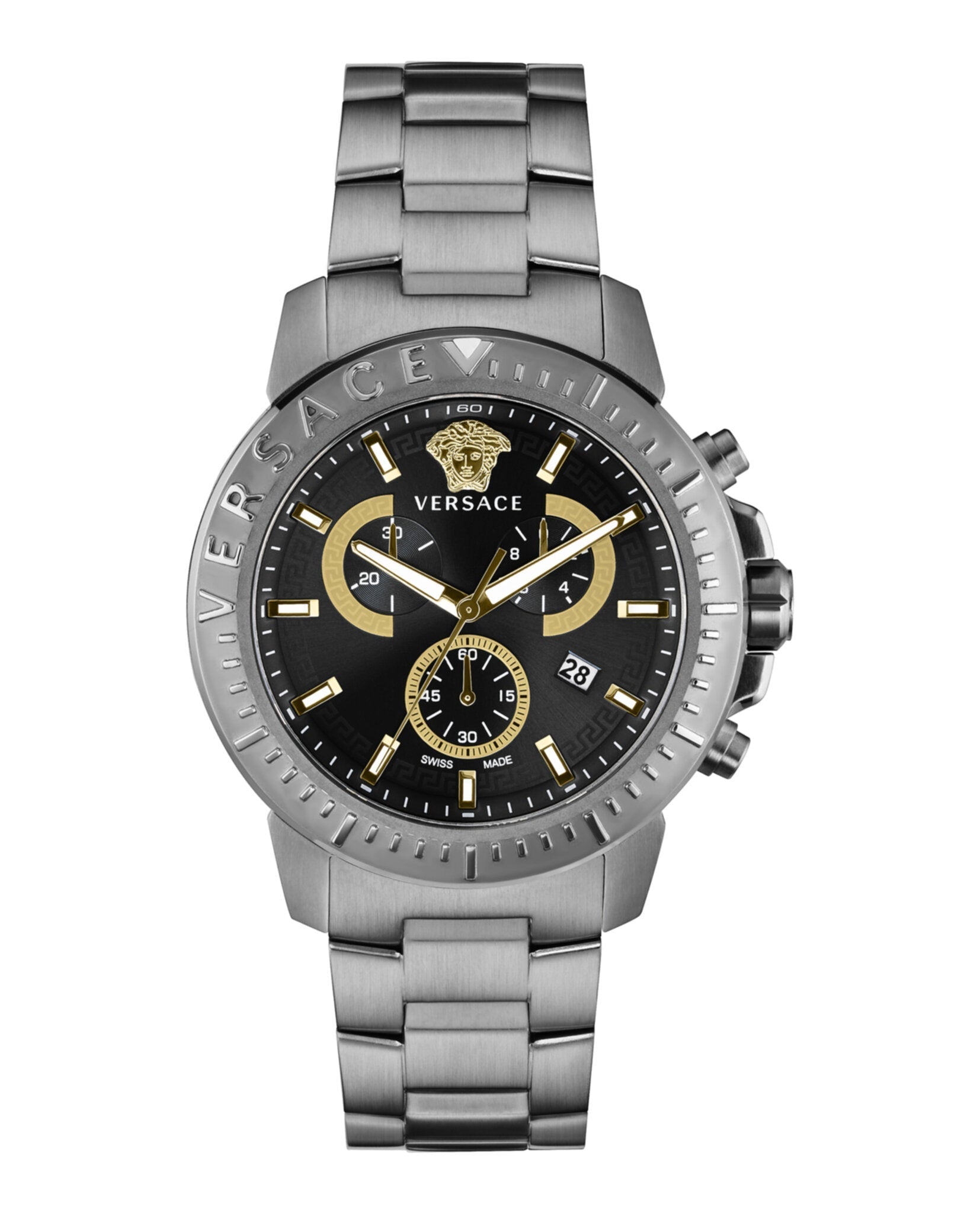 Versace New Chrono Chronograph Watch Black Watches - Tophatter Daily Deals