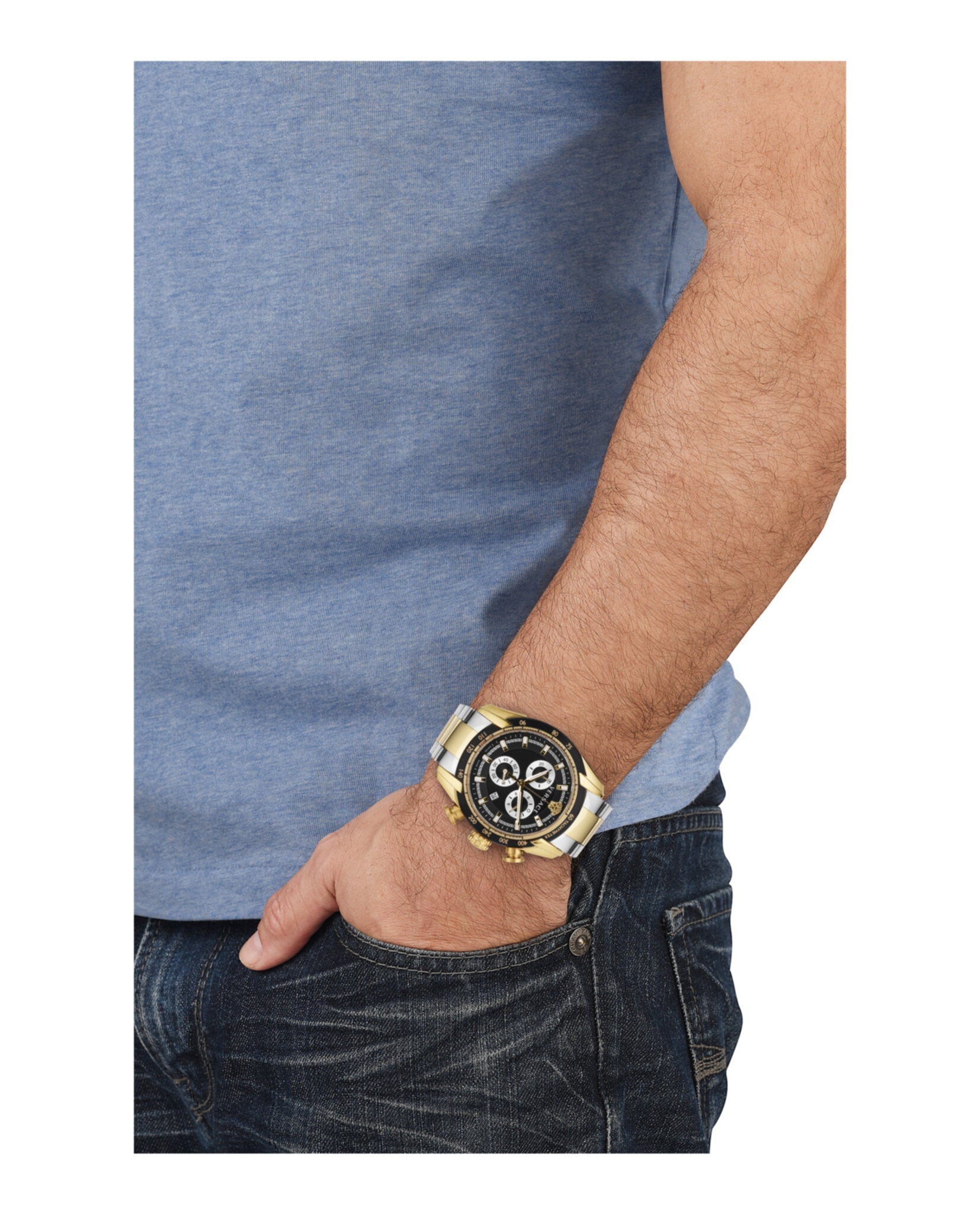 Versace V-Ray Chronograph Watch Watches - Tophatter Daily Deals