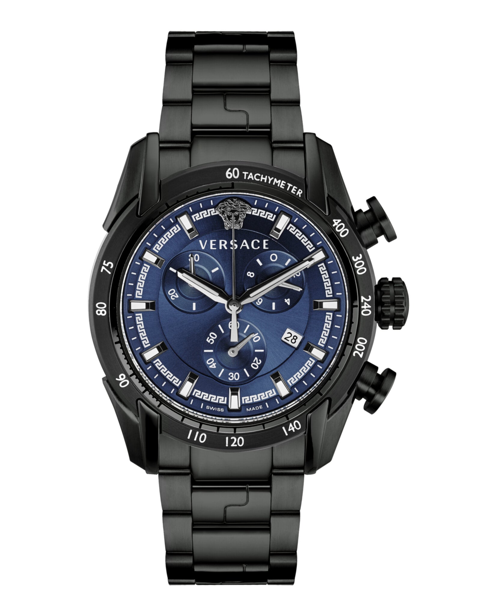 Versace V-Ray Chronograph Watch Black Watches - Tophatter Daily Deals