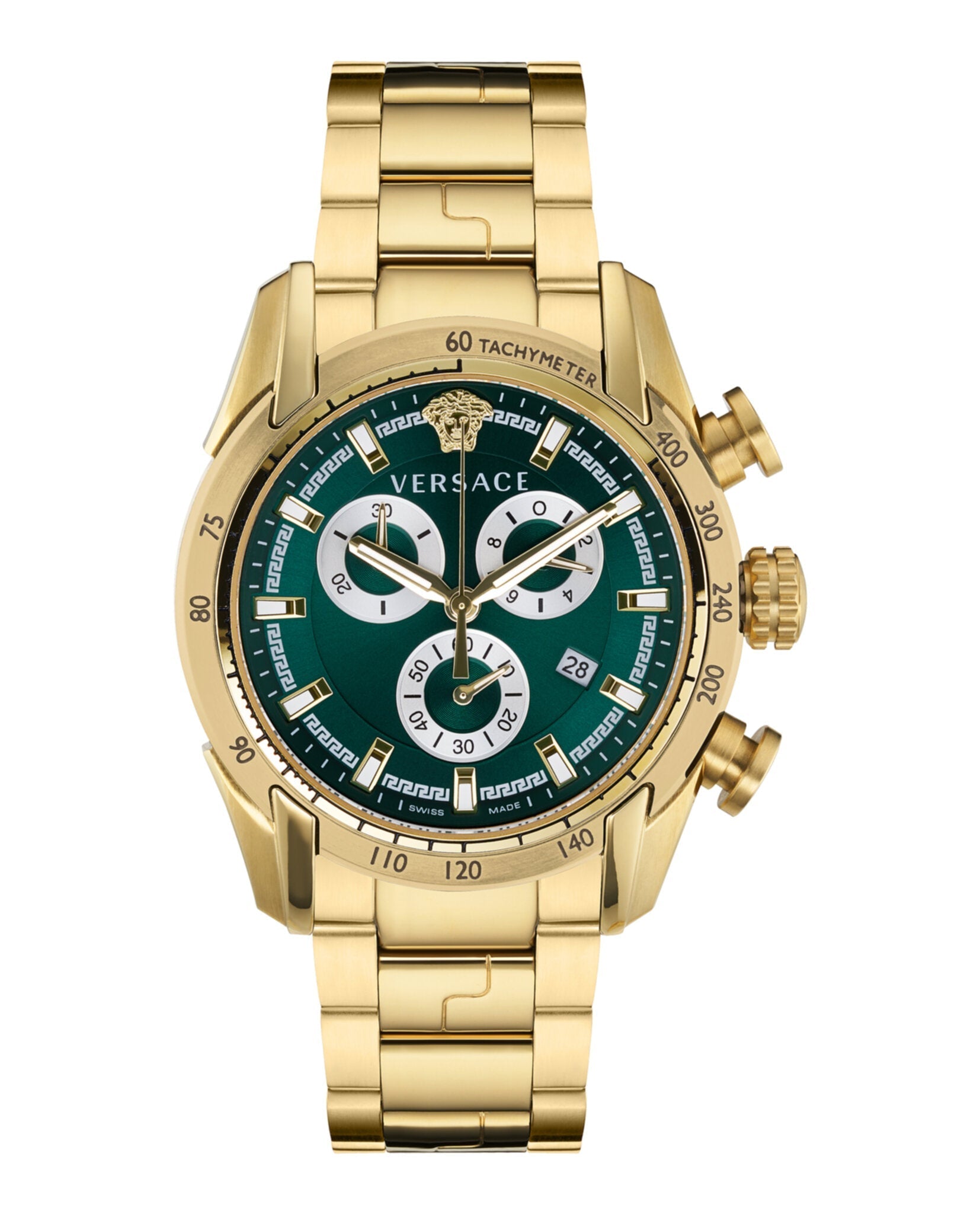 Versace V-Ray Chronograph Watch Gold Watches - Tophatter Daily Deals