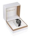 Versace Hellenyium Chrono Leather Watch Watches - Tophatter Daily Deals