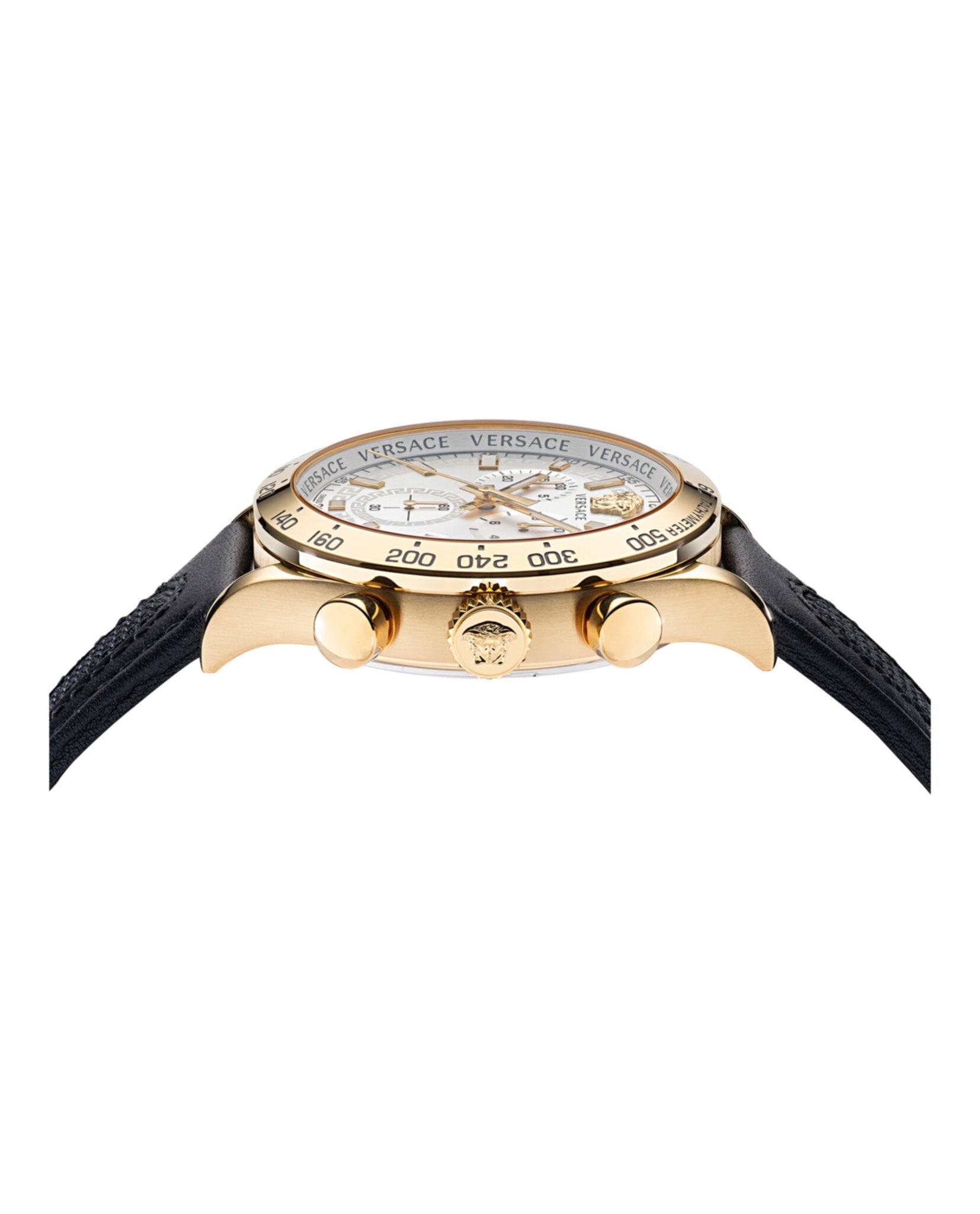 Versace Hellenyium Chrono Leather Watch Watches - Tophatter Daily Deals