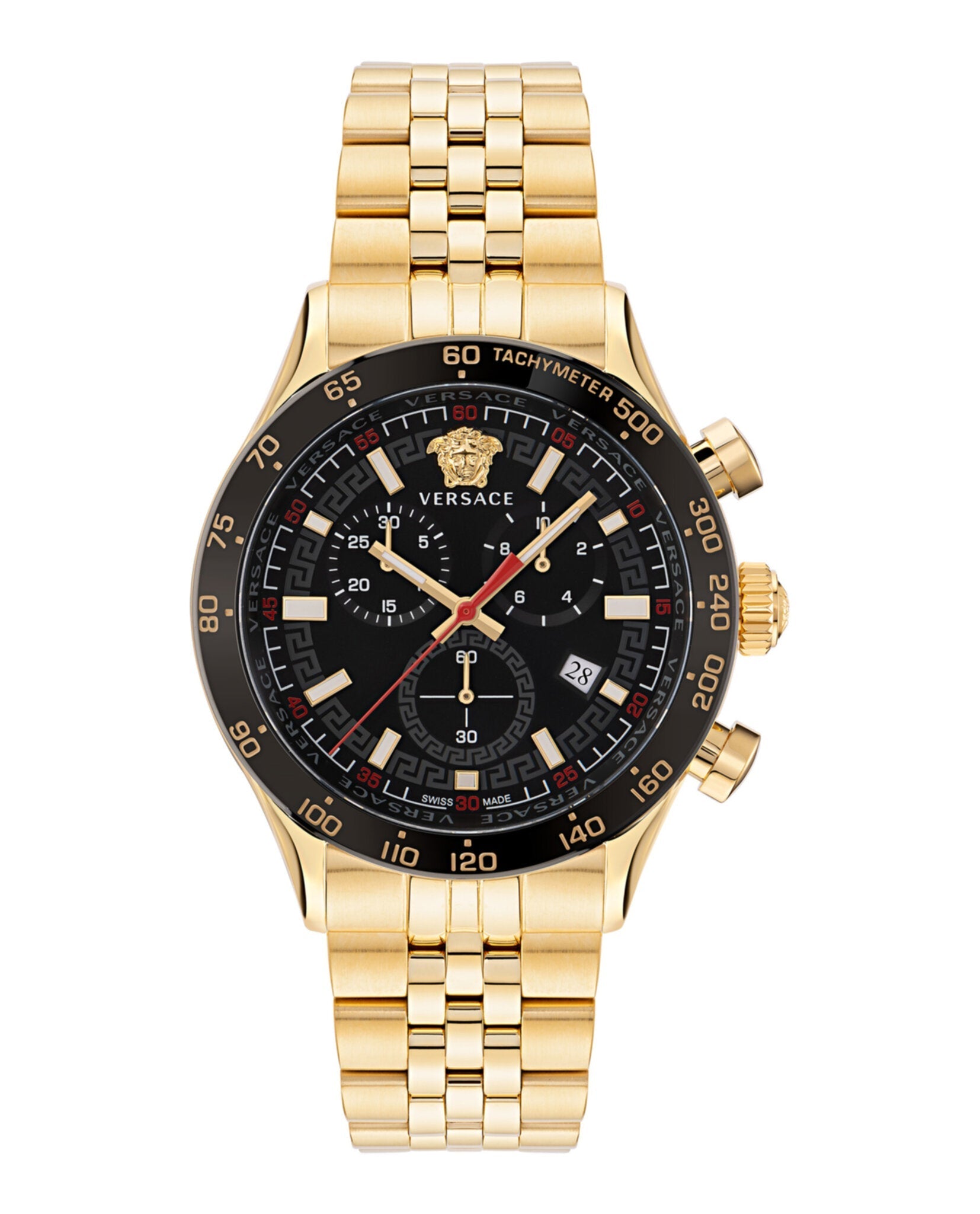 Versace Hellenyium Chrono Bracelet Watch Gold Watches - Tophatter Daily Deals