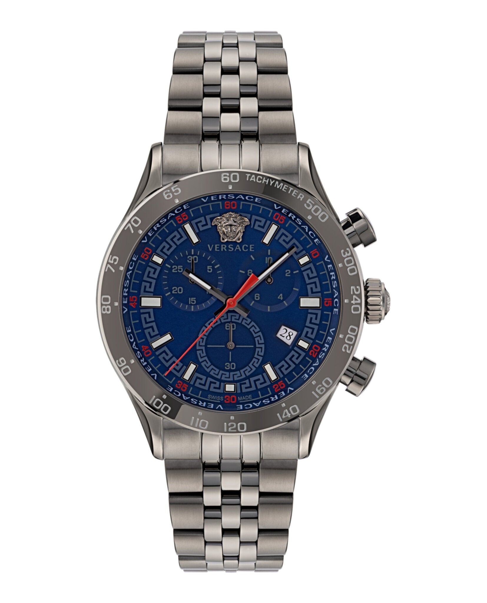 Versace Hellenyium Chrono Bracelet Watch Gun Watches - Tophatter Daily Deals