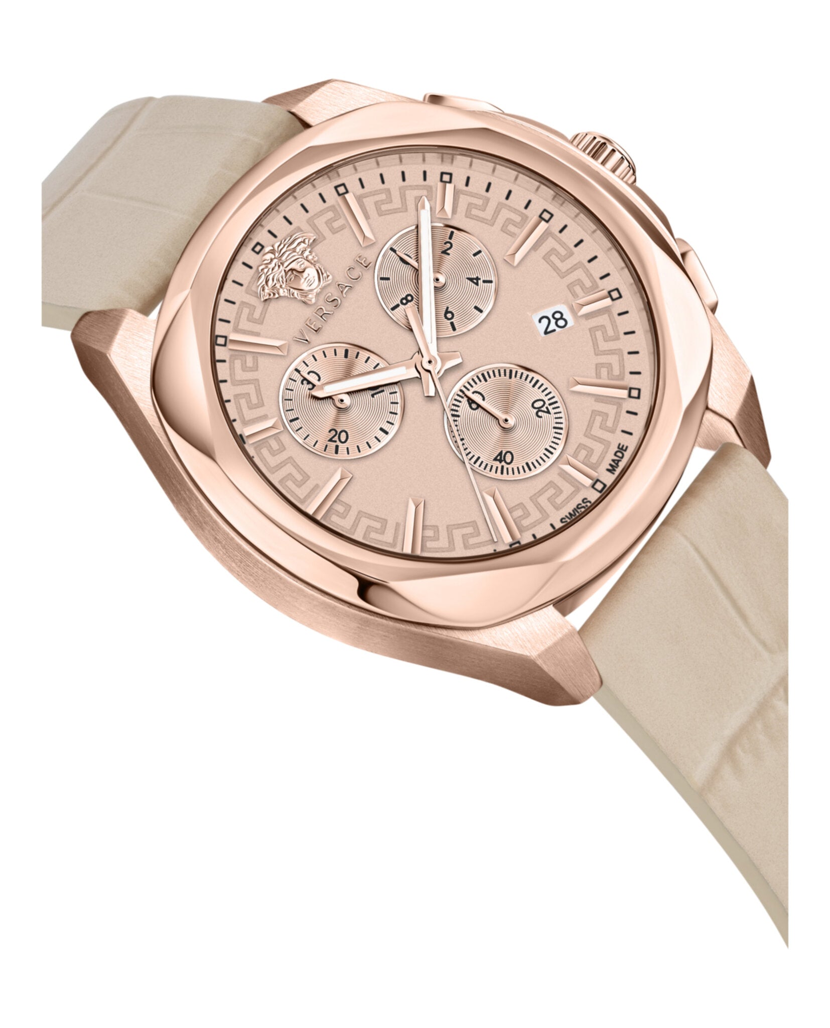 Versace Medusa Chrono Leather Watch Watches - Tophatter Daily Deals