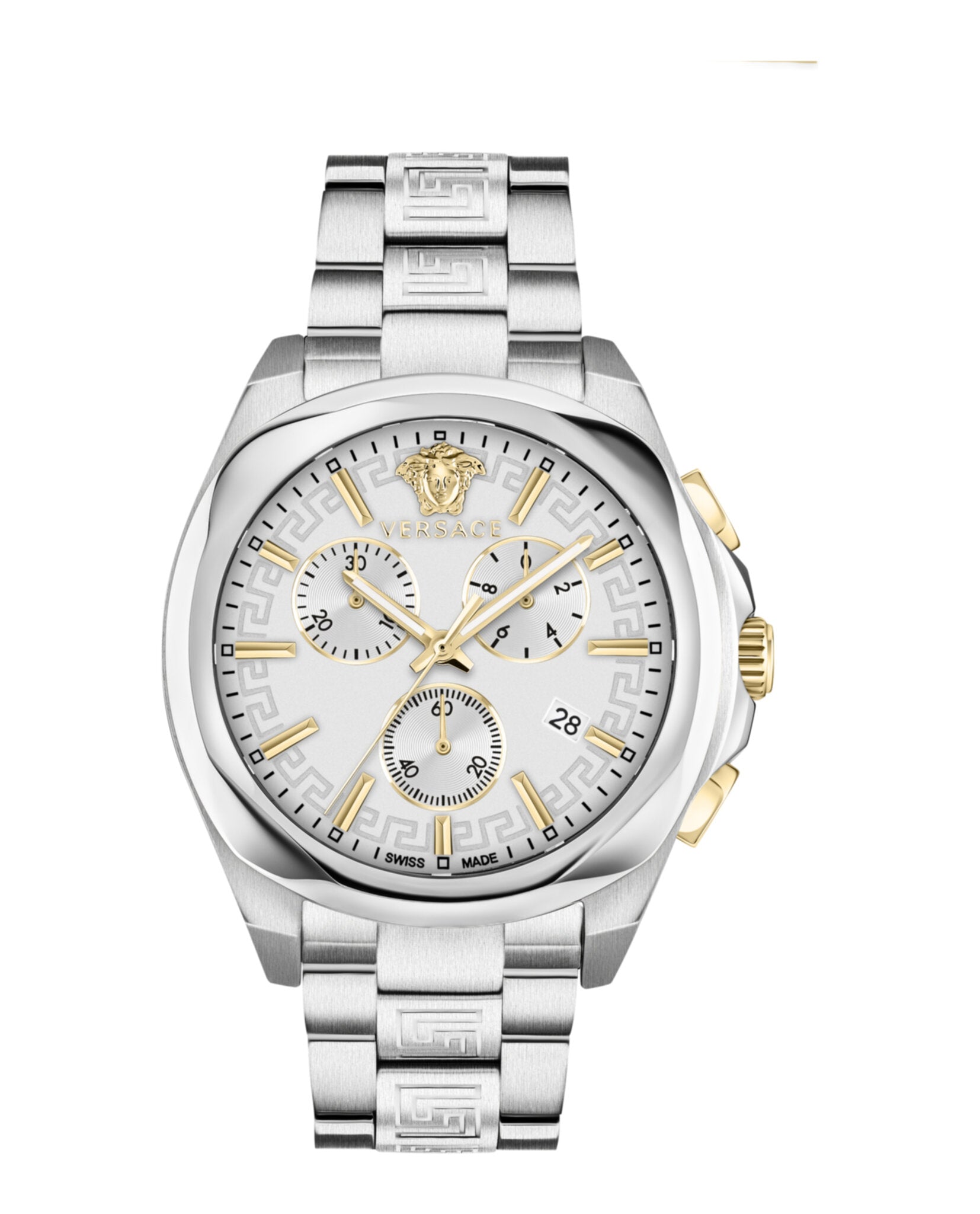 Versace Medusa Chrono Bracelet Watch Stainless Steel Watches - Tophatter Daily Deals