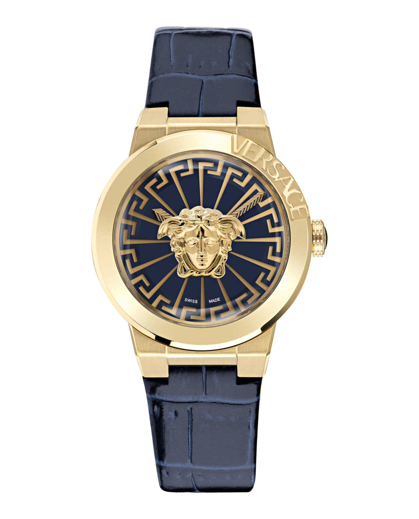 Versace Medusa Infinite Leather Watch Gold Watches - Tophatter Daily Deals