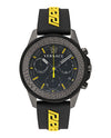 Versace Greca Action Chrono Silicone Watch Gun Watches - Tophatter Daily Deals
