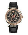 Versace Aion Chrono Leather Watch Two Tone Watches - Tophatter Daily Deals