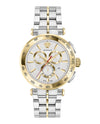 Versace Aion Chrono Bracelet Watch Two Tone Watches - Tophatter Daily Deals
