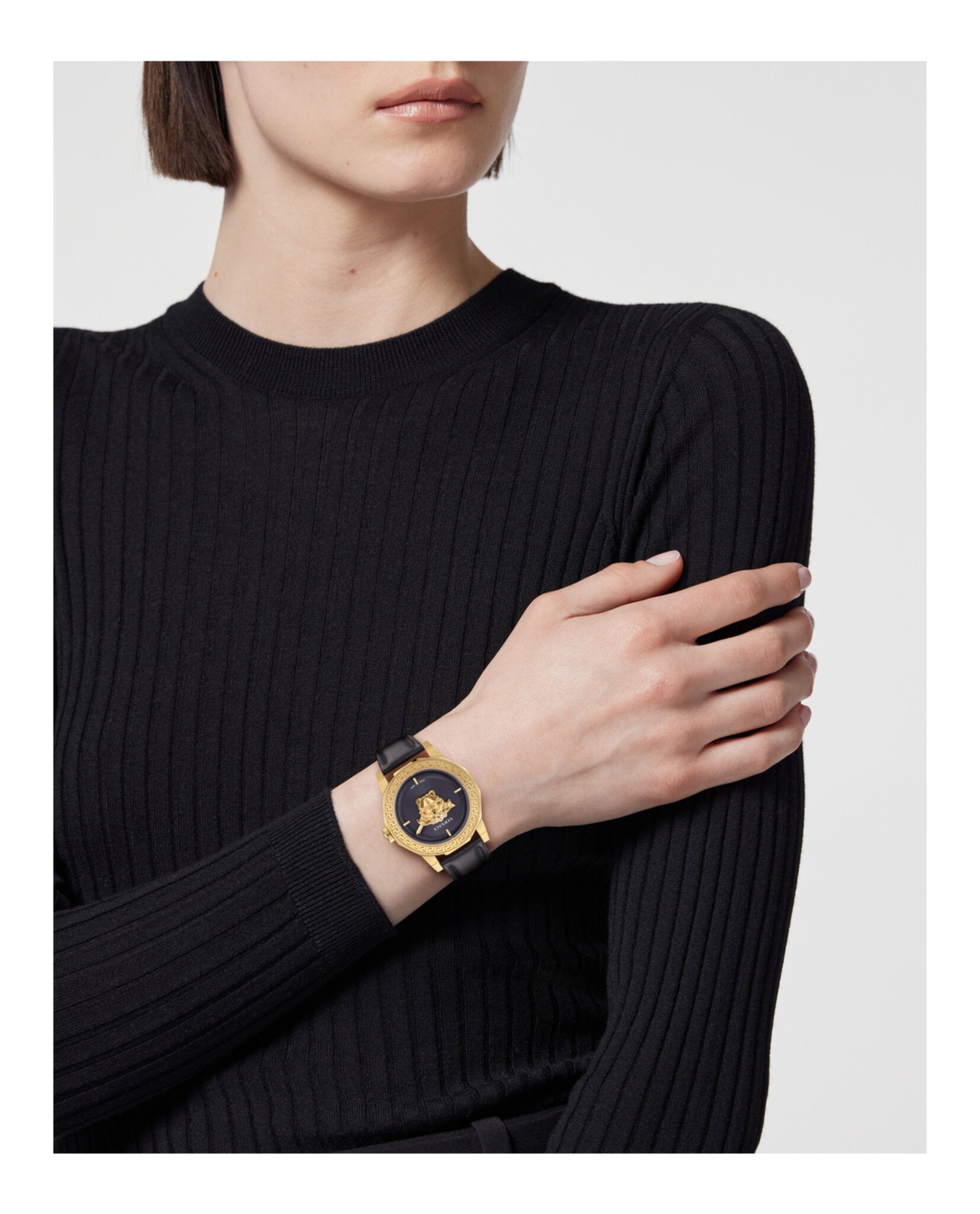 Versace Medusa Deco Leather Watch Watches - Tophatter Daily Deals