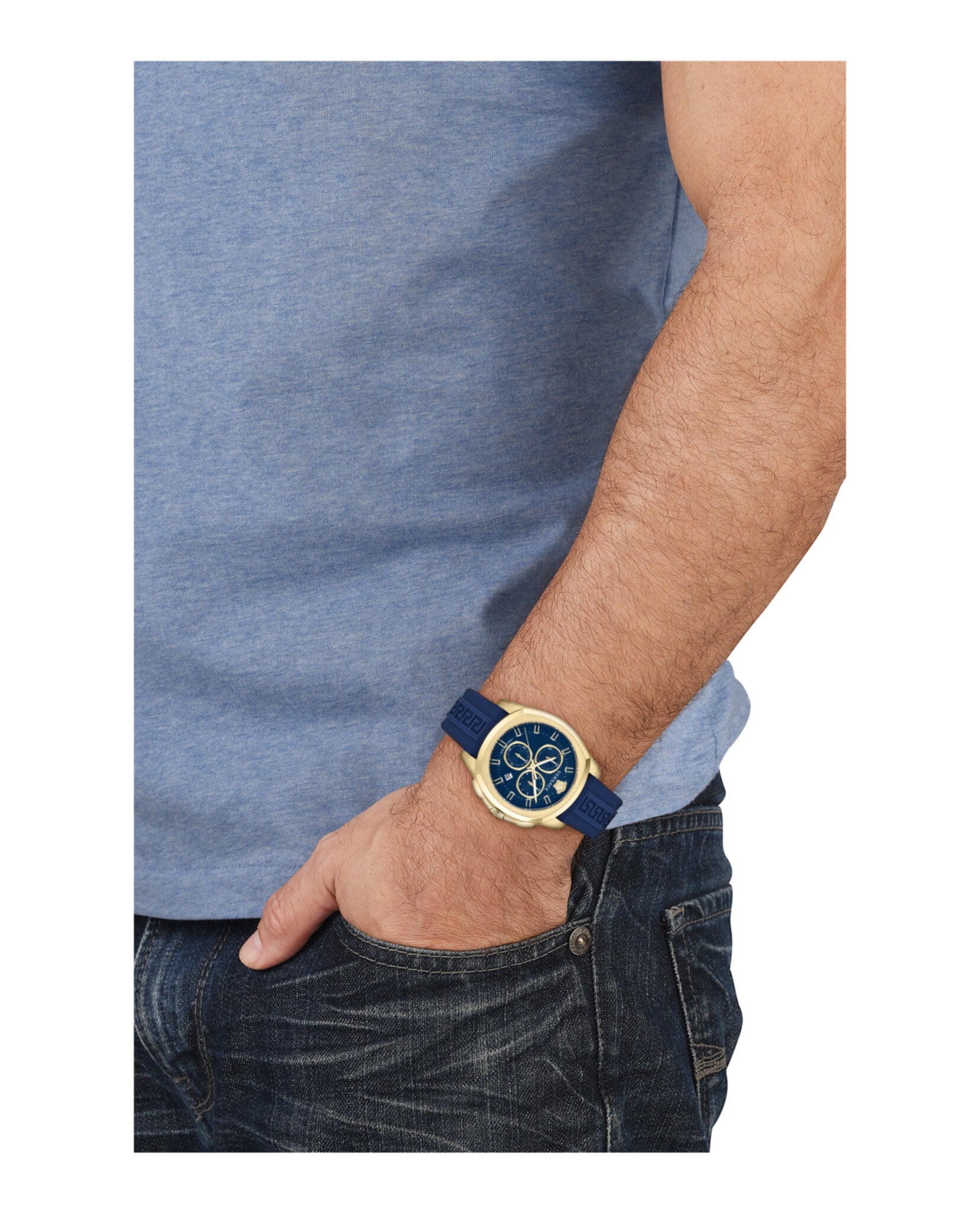 Versace Geo Chrono Silicone Watch Watches - Tophatter Daily Deals
