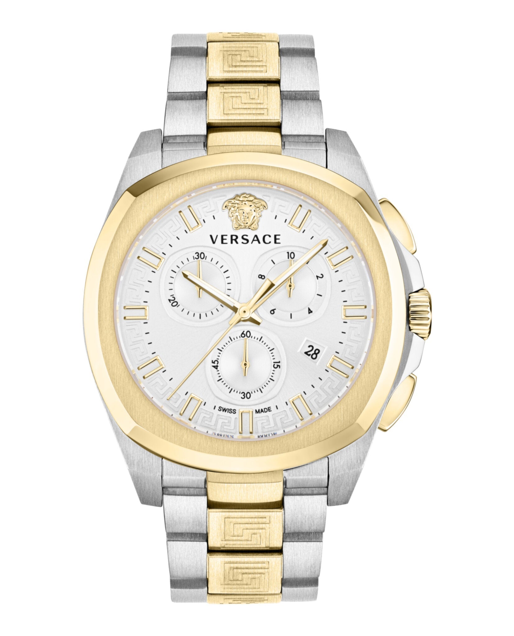 Versace Geo Chrono Bracelet Watch Two Tone Watches - Tophatter Daily Deals