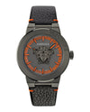 Versace Medusa Infinite Leather Watch Gun Watches - Tophatter Daily Deals